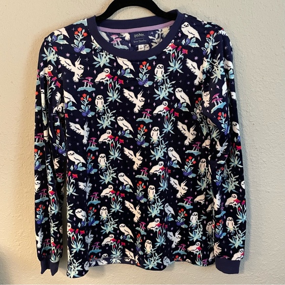 Vera Bradley Harry Potter Forbidden Forest Fleece Long Sleeve PJ Top, Size Small - Picture 2 of 5